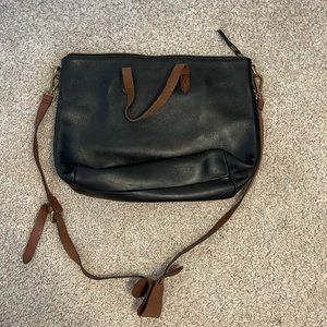 Madewell black and brown tote